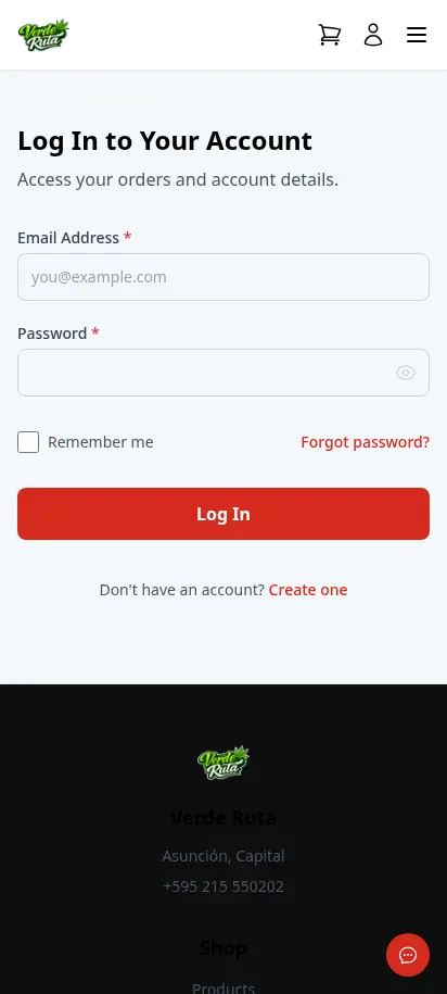 DabDash branded customer login page with email and password fields — mobile view