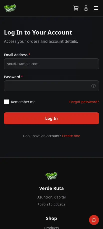 DabDash branded customer login page with email and password fields — mobile view