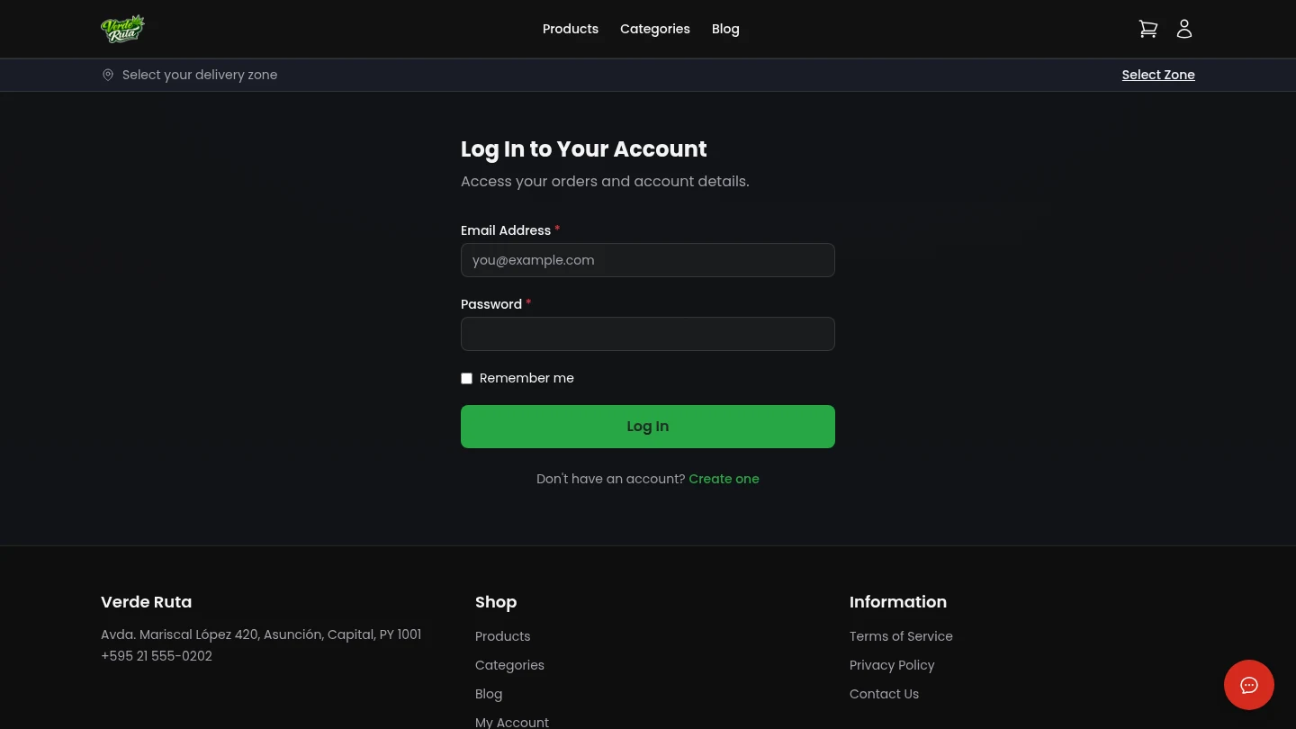 DabDash customer login form