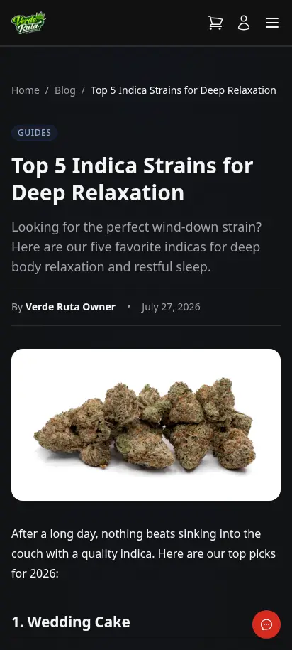DabDash storefront blog post page showing a full article with branded styling — mobile view