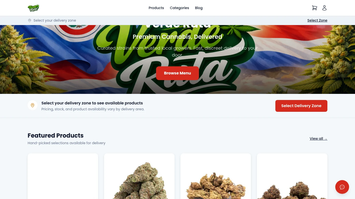 DabDash customer storefront — light theme