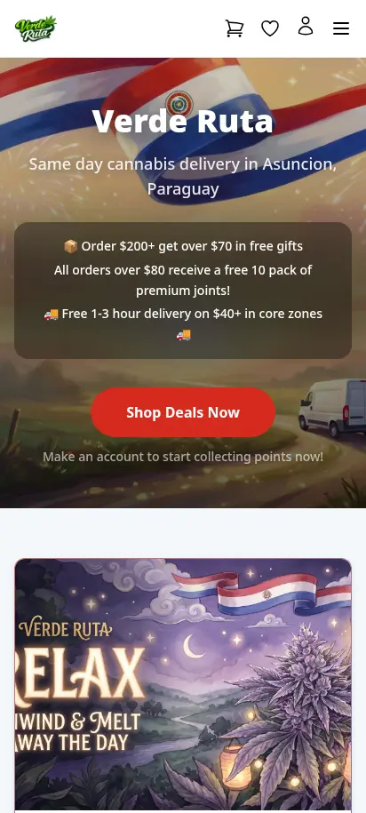 DabDash storefront homepage with branded hero, featured products, and category shortcuts