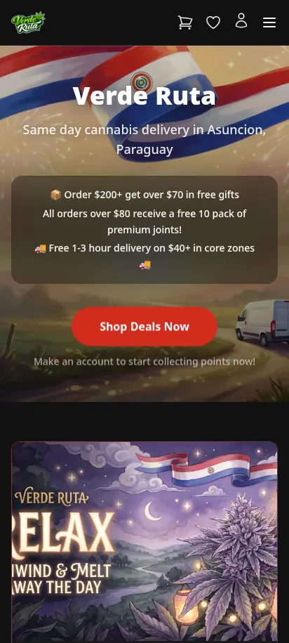 DabDash storefront homepage with branded hero, featured products, and category shortcuts