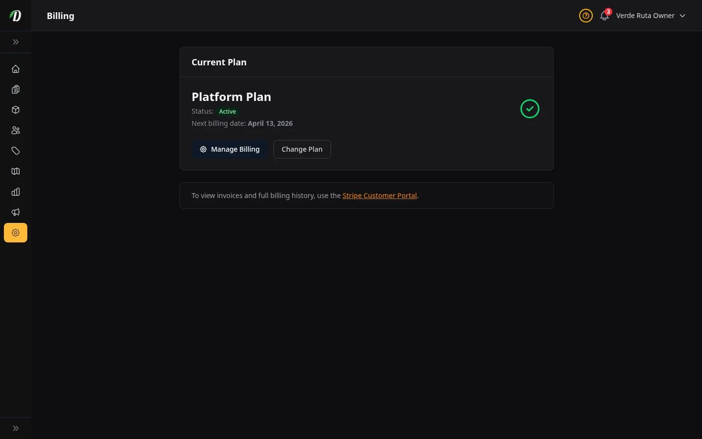 Billing & Subscription screenshot