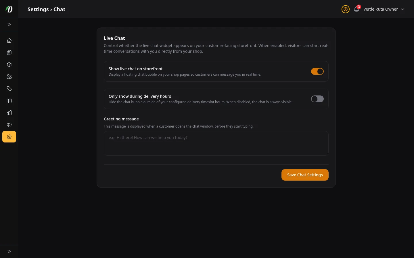 Live Chat screenshot