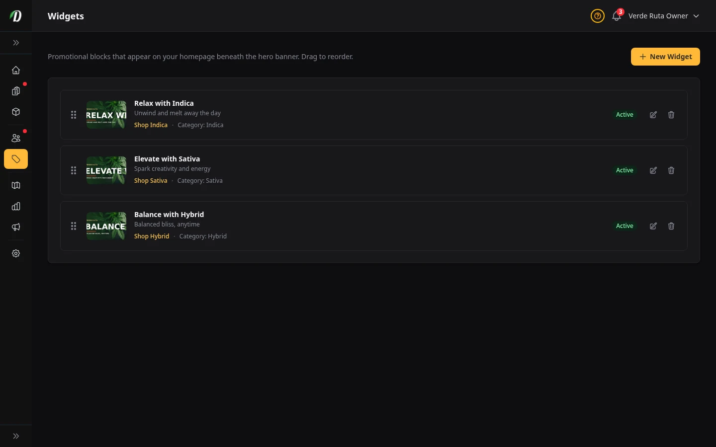 Promotional Widgets screenshot